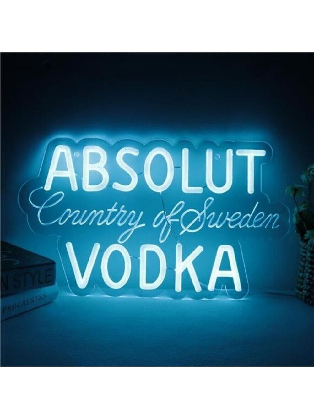 Absolut Vodka Drink Logo Neon Sign Bar Pub Man Cave Party Led Light Garage NEW